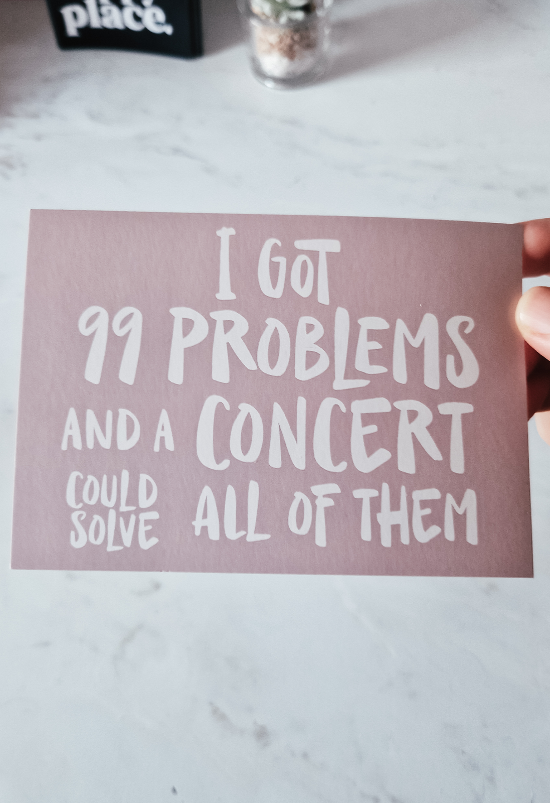 99 problems and a concert could solve all of them Postkarte | Konzert Postkarte | Konzertliebe