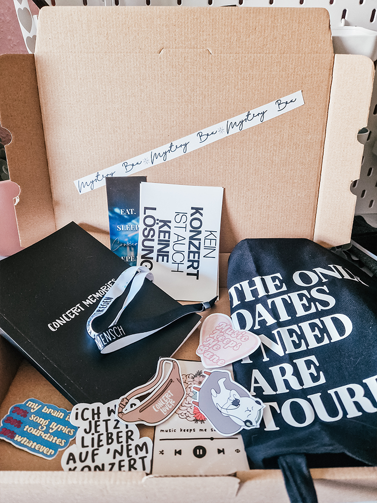 Konzerttagebuch Mystery Box | mit Concert Journal | verschiedene Größen | Konzertmerch