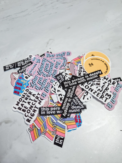 Ooopsie Stickerbundle (5x) | SALE | Aufkleber | Musikliebe | Konzertliebe | Musiksticker | mit Mängeln