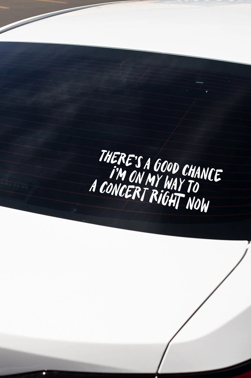Autoaufkleber - On my way to a concert | UV Aufkleber für Autos | 25 x 9.5cm |
