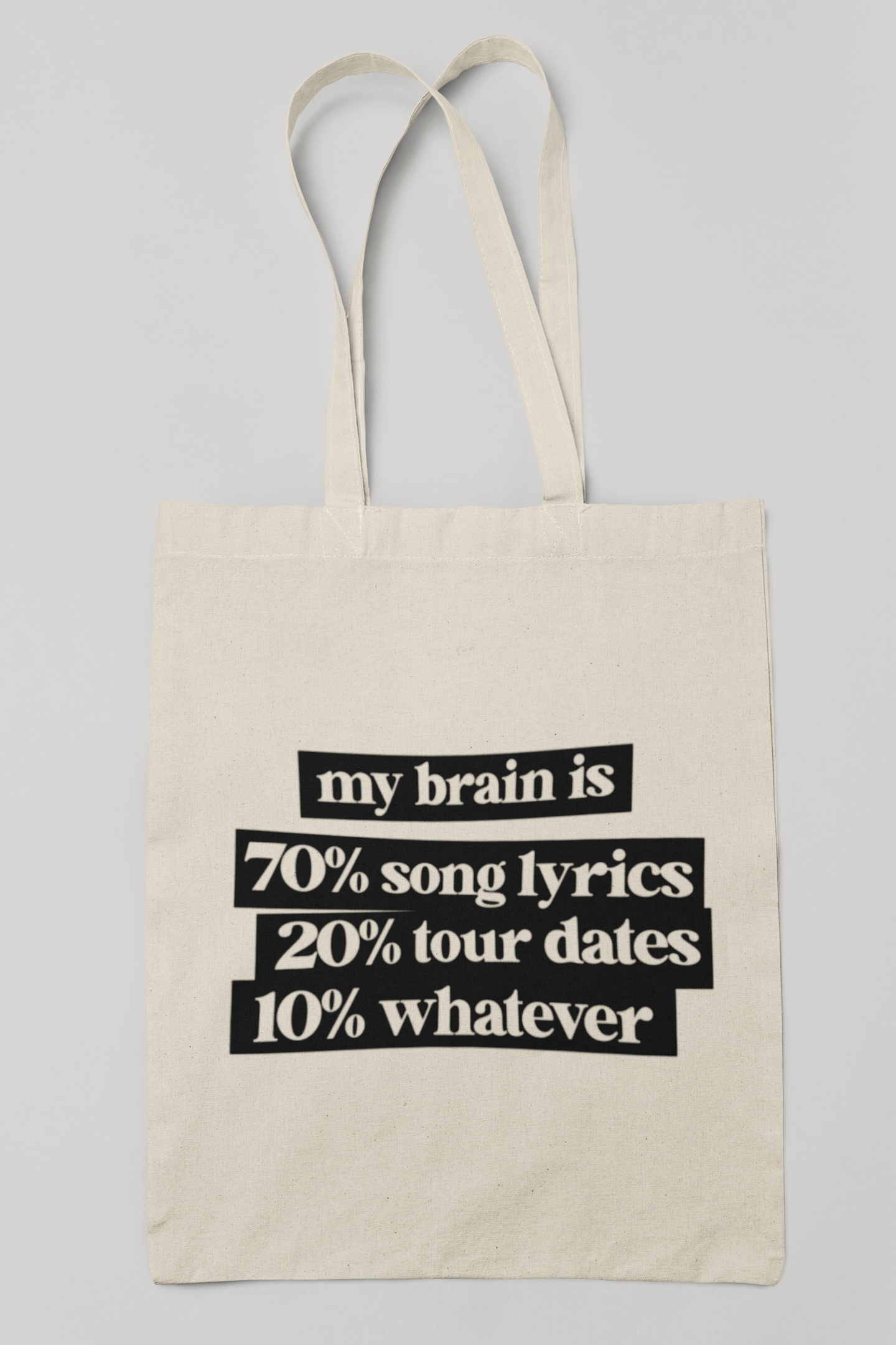 My brain is song lyrics and tourdates - Tasche