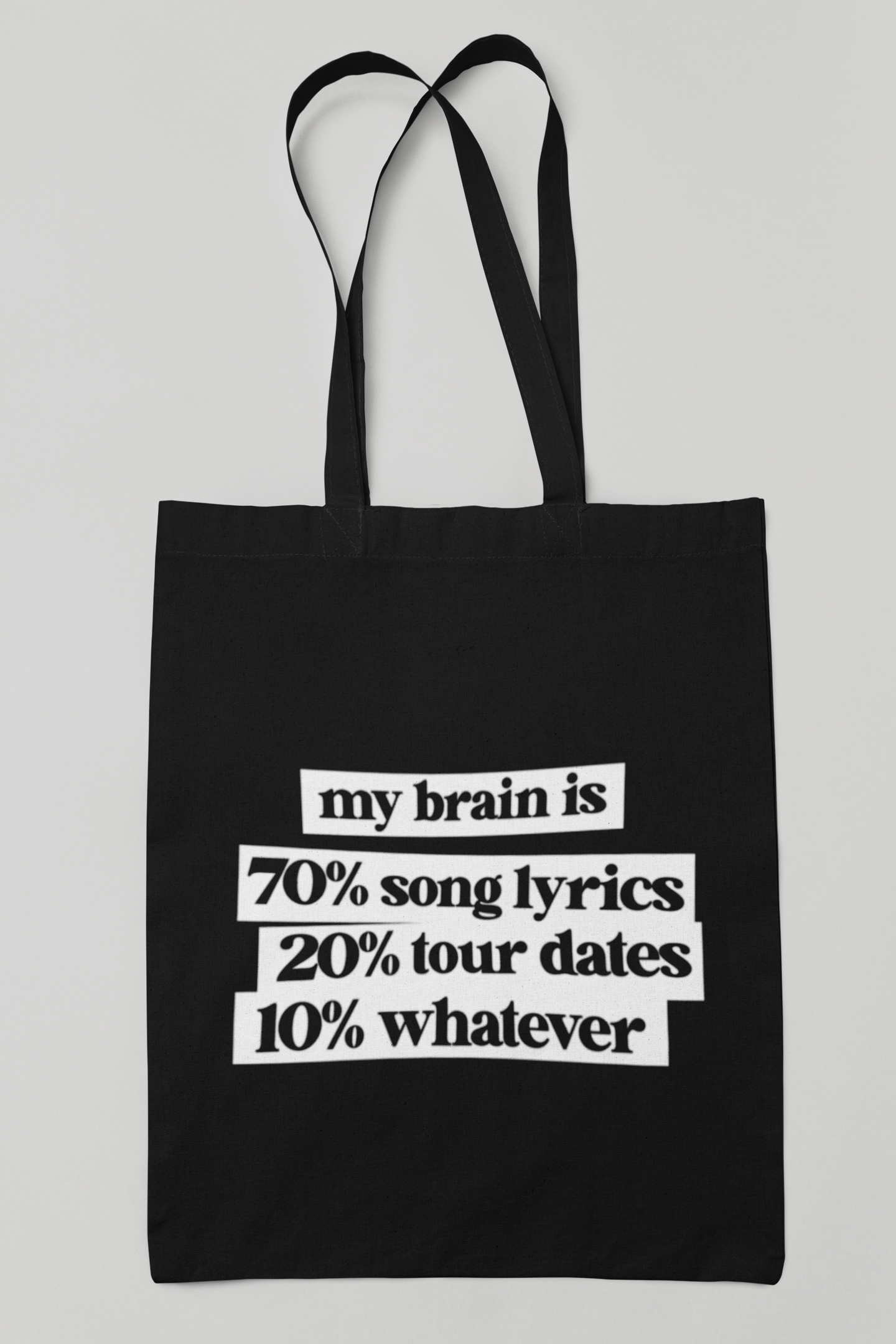 My brain is song lyrics and tourdates - Tasche