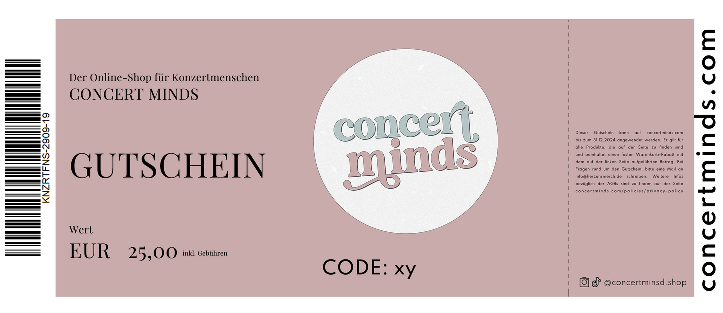 Concert Minds - Geschenkgutschein