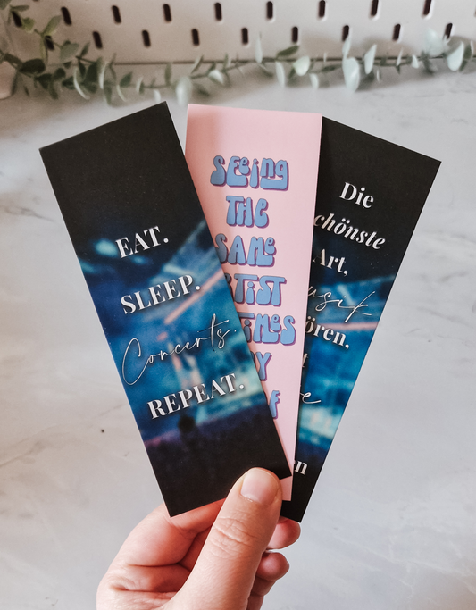 Bookmark with concert slogan | Concert love | Concert prints