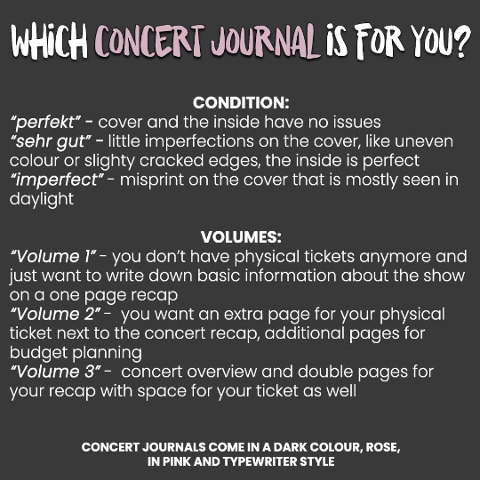 Imperfect Volume 3: Concert Memories | A5 Konzerttagebuch | B-Ware | SALE