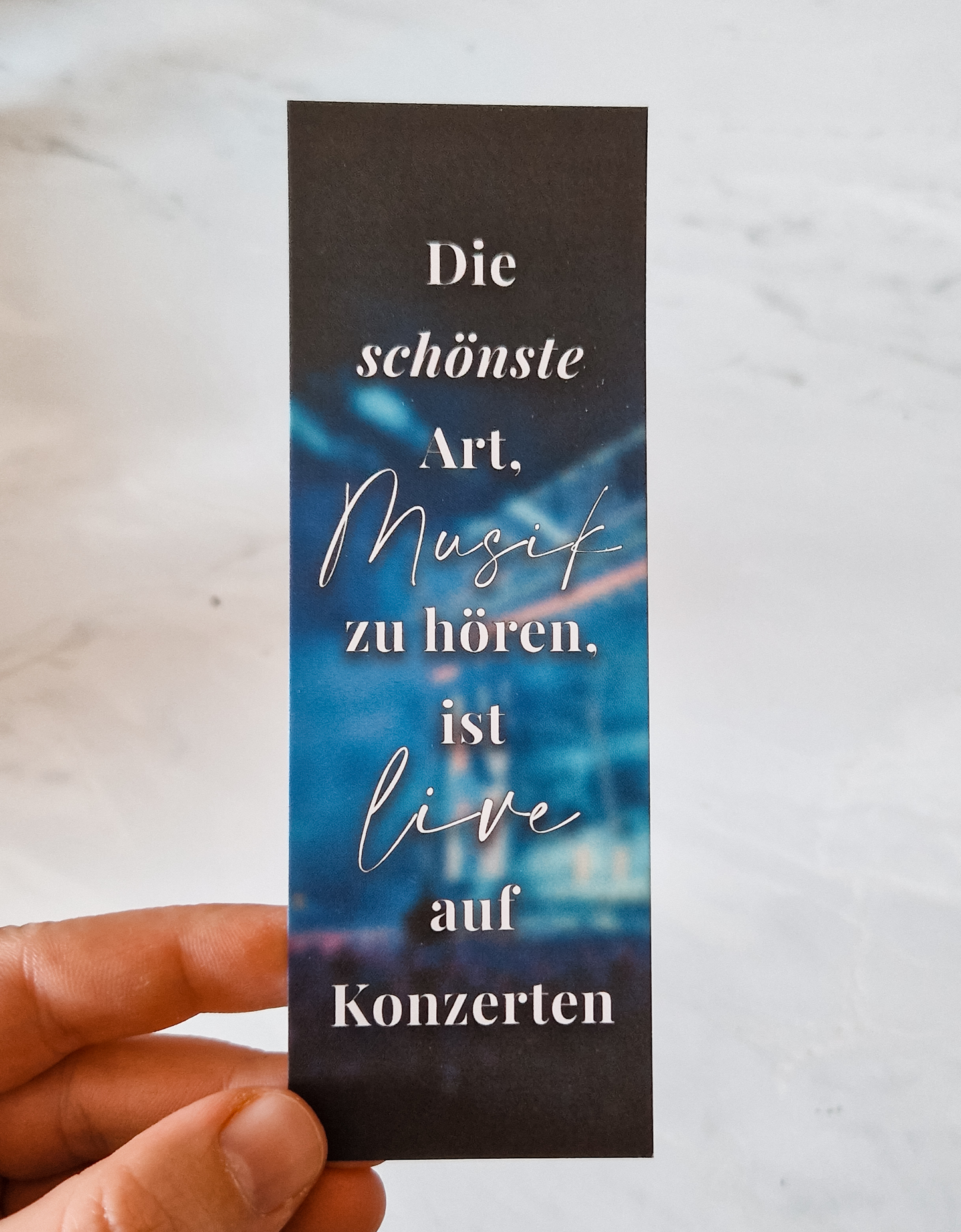 Bookmark with concert slogan | Concert love | Concert prints