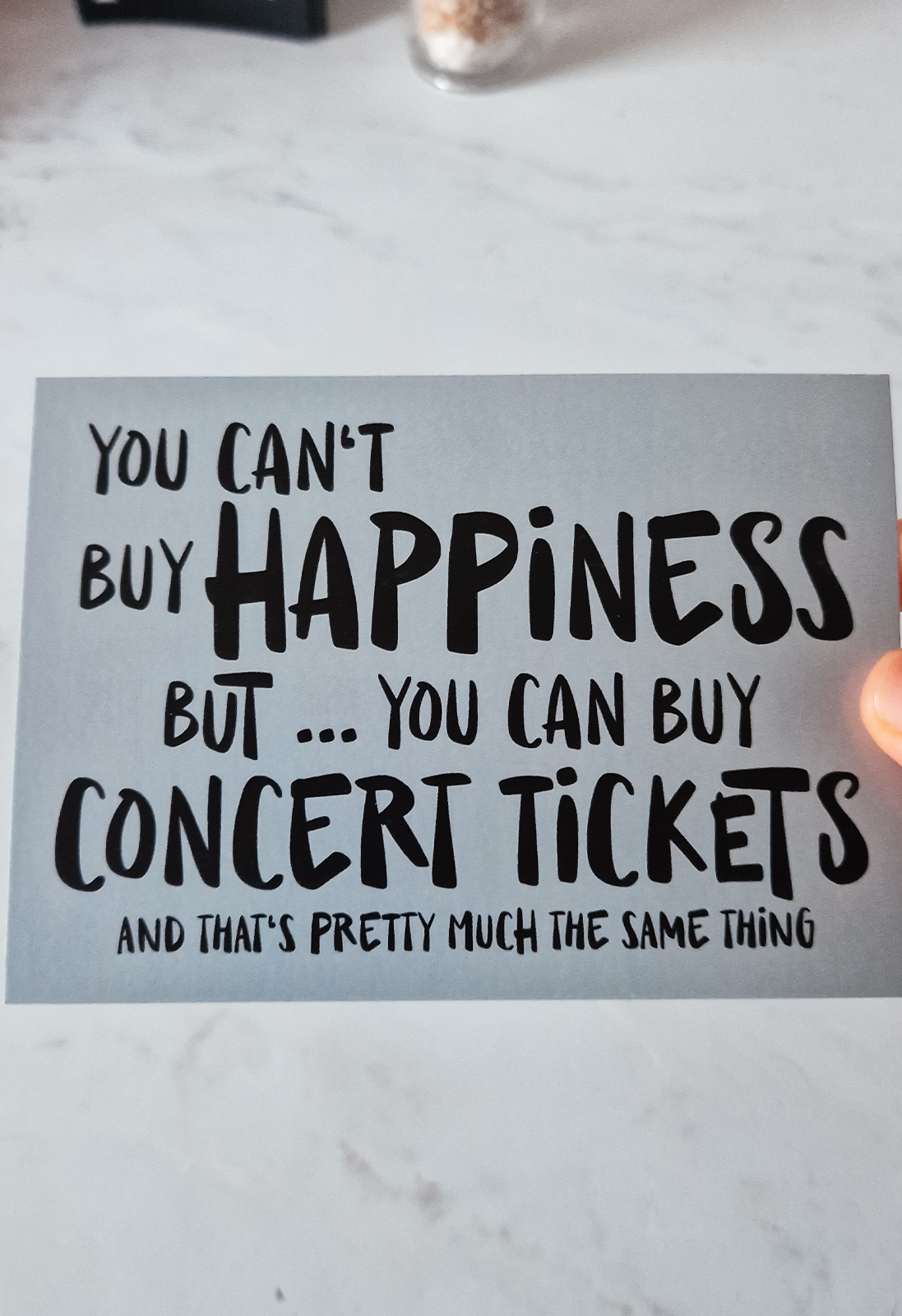 Concerts are happiness postcard | Concert postcard | Concert love