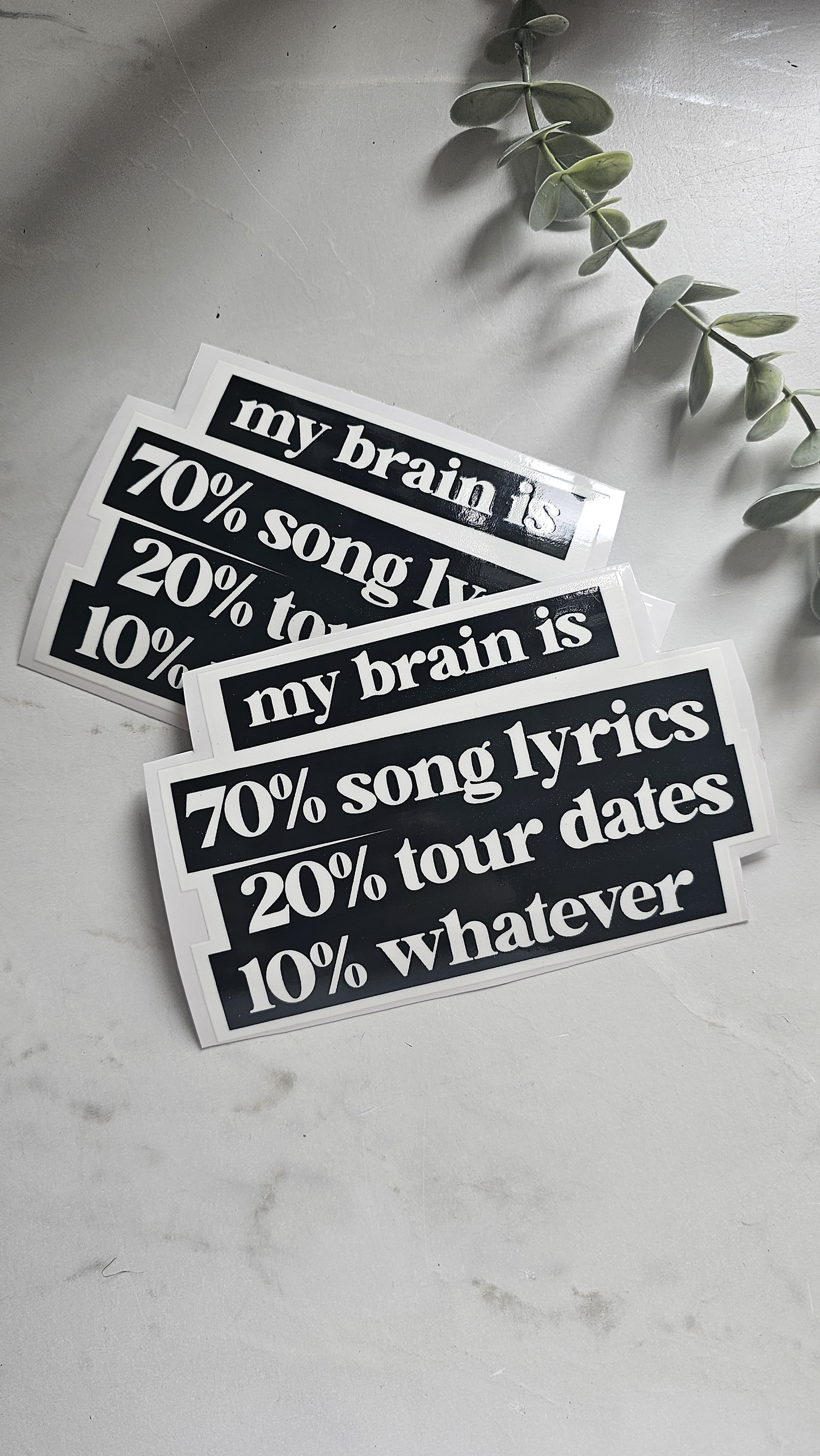 Bumper sticker - On my way to a concert | Vinyl stickers for cars | 25 x 9.5cm |