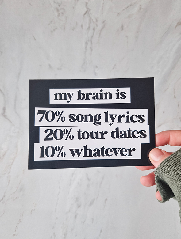 My brain is - Konzert-Postkarte