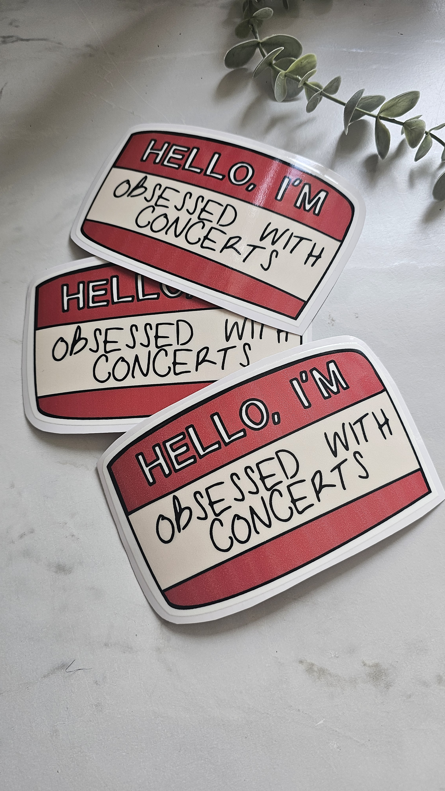 Bumper sticker - On my way to a concert | Vinyl stickers for cars | 25 x 9.5cm |