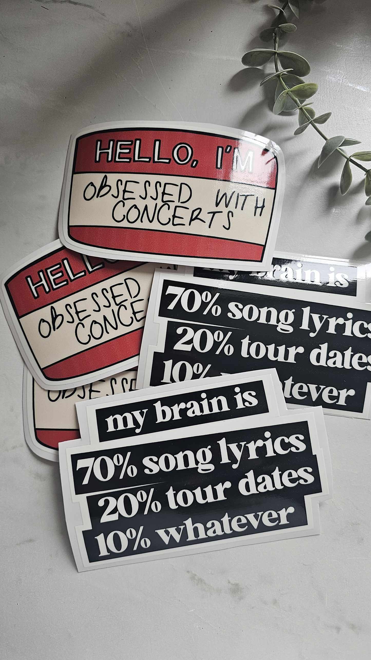 Bumper sticker - On my way to a concert | Vinyl stickers for cars | 25 x 9.5cm |