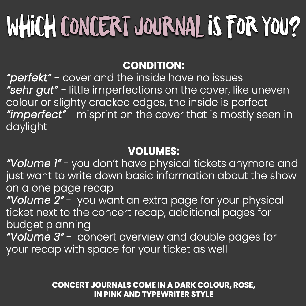 Imperfect Volume 2: The Concert Journal | A5 Konzerttagebuch | B-Ware | SALE