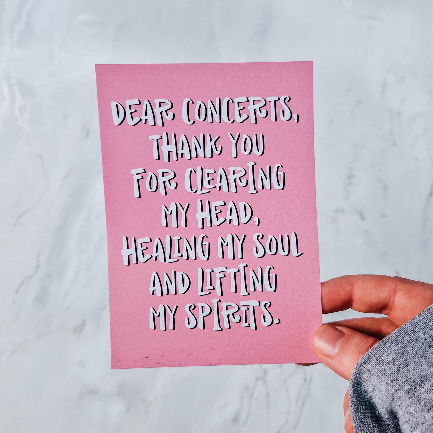 Dear concerts - postcard