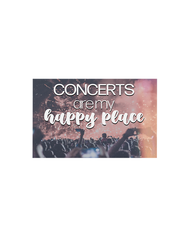 Concerts are my happy place - postcard