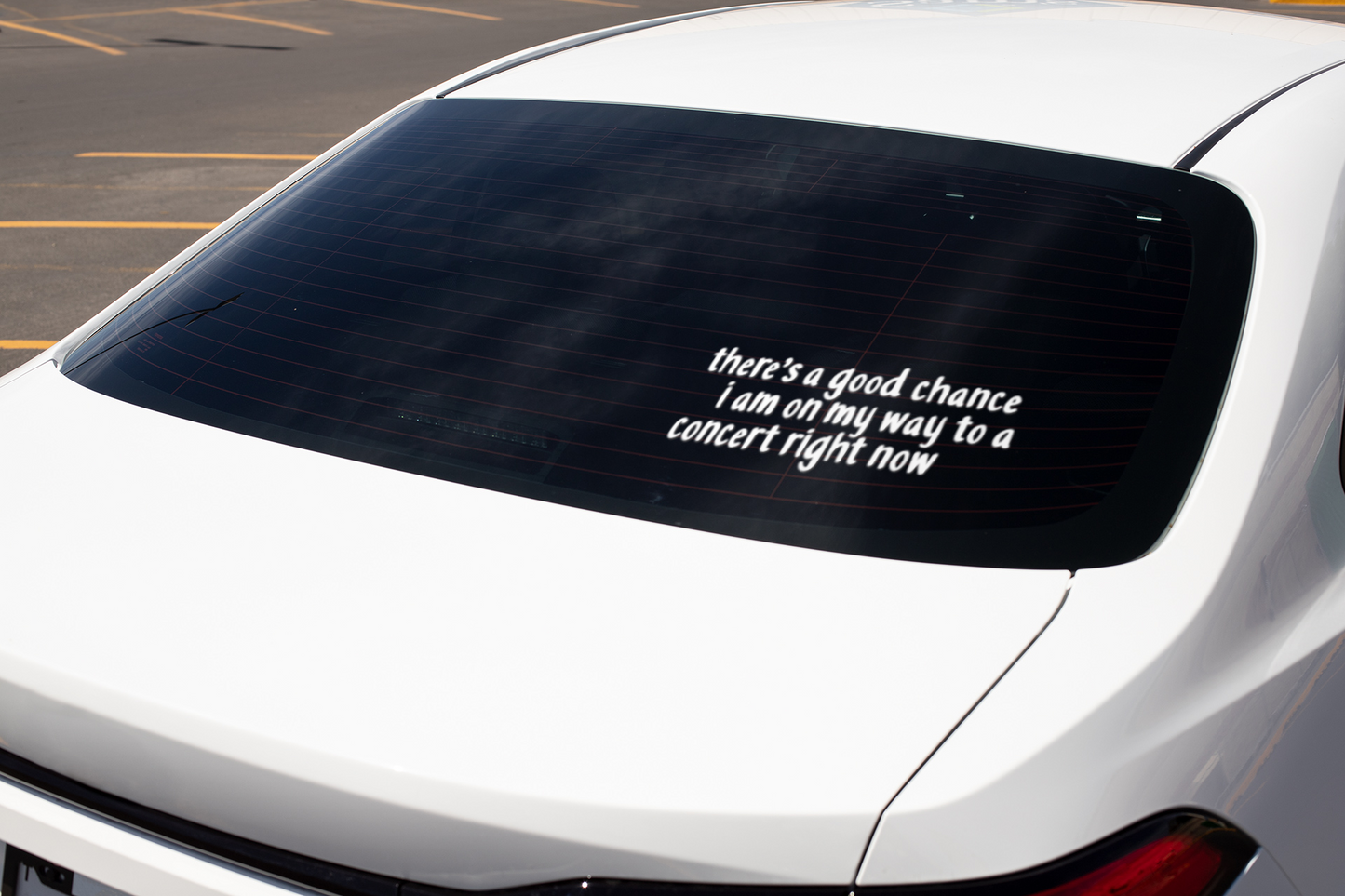 Bumper sticker - On my way to a concert | Vinyl stickers for cars | 25 x 9.5cm |